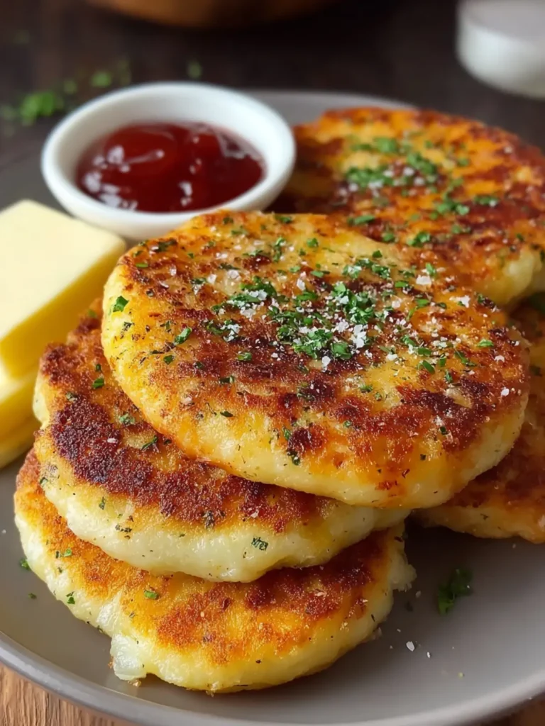 Cheesy potato pancakes First Image