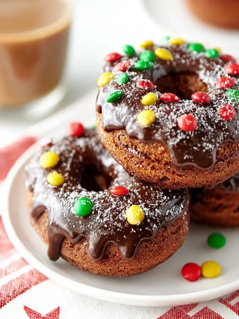 Chocolate Gingerbread Baked Doughnuts First Image