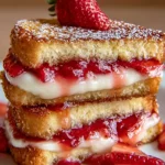 Indulge in Fried Strawberry Cheesecake Sandwiches Today! First Image