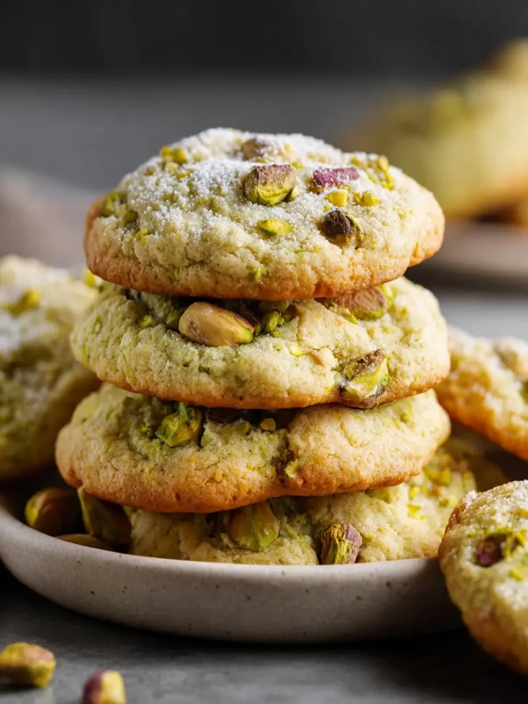 Soft and Chewy Pistachio Pudding Cookies First Image