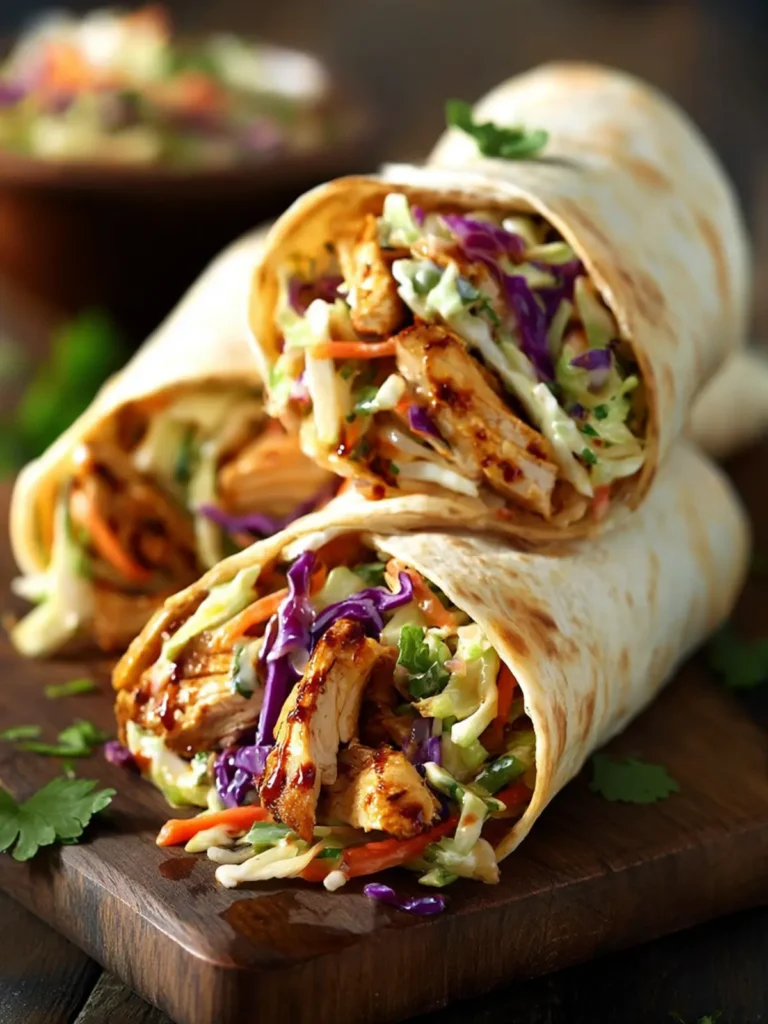BBQ Chicken Coleslaw Wraps First Image