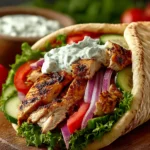 Irresistible Greek Chicken Gyros with Tzatziki Recipe First Image