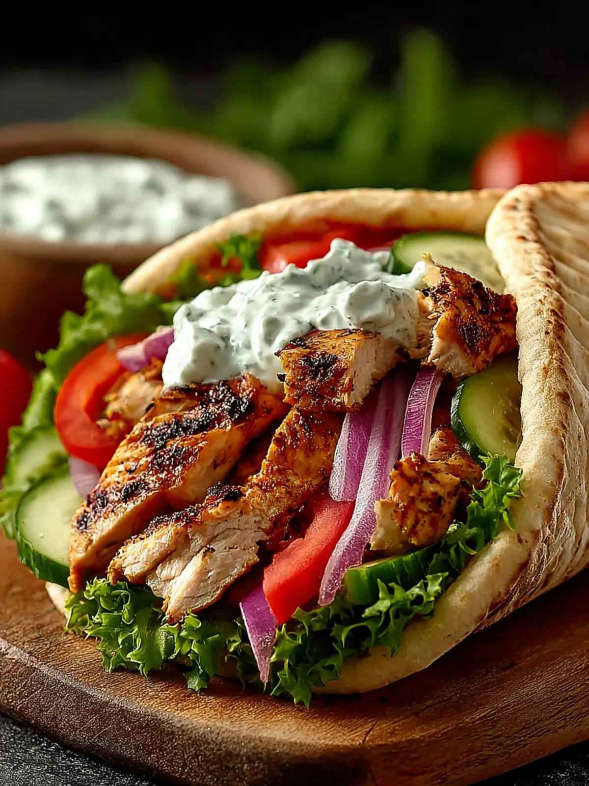 Irresistible Greek Chicken Gyros with Tzatziki Recipe First Image