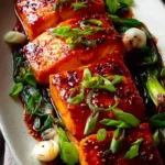 Maple Gochujang Glazed Salmon Recipe First Image