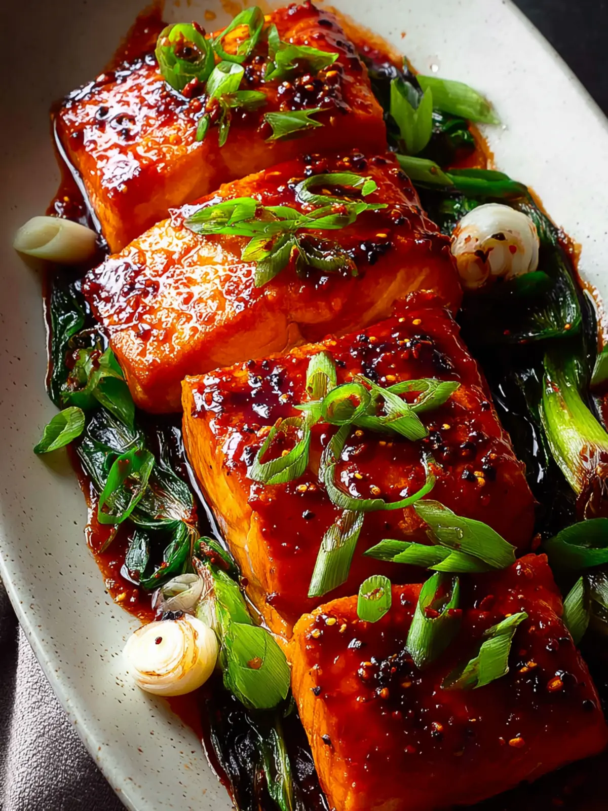 Maple Gochujang Glazed Salmon Recipe First Image