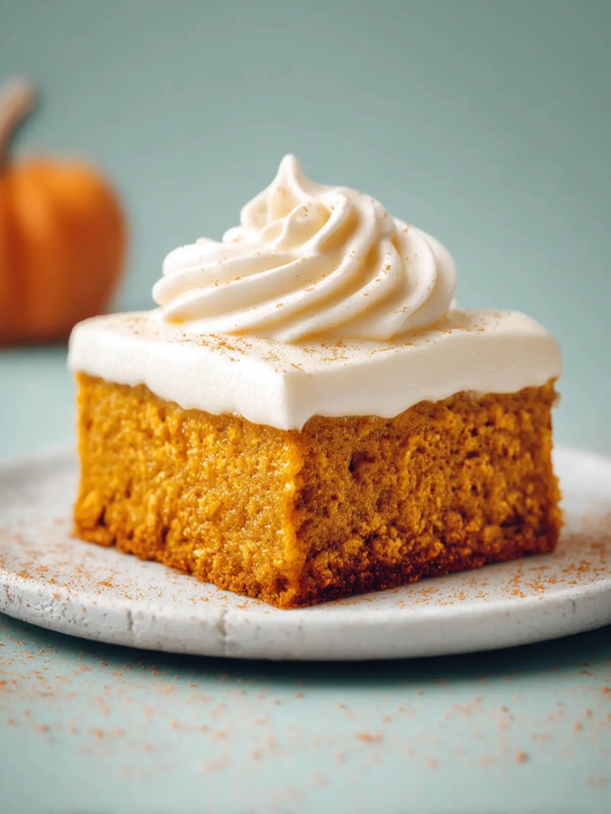 Sheet Cake Pumpkin Bars with Cream Cheese Frosting First Image