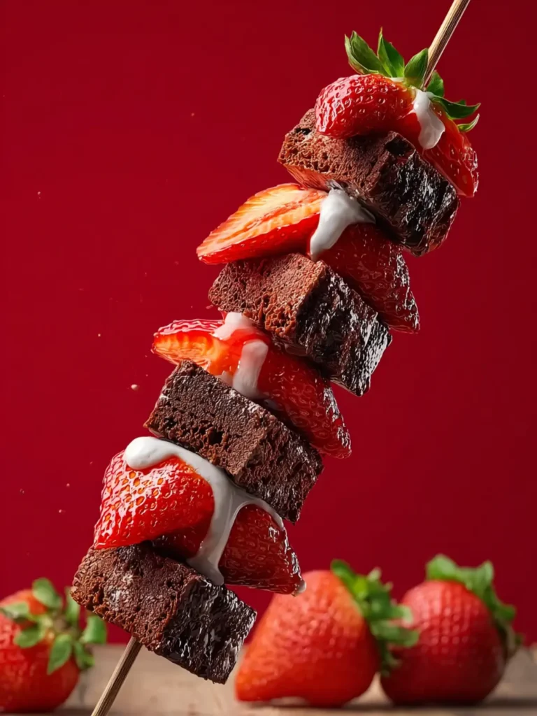 Strawberry Brownie Kabobs First Image