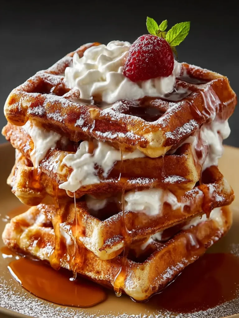 Cinnamon Roll Waffles Cream Cheese: Indulge in Bliss Today! First Image