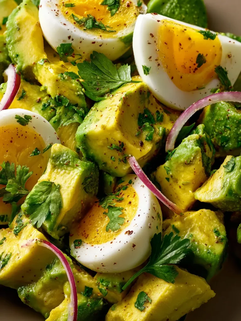 Healthy Avocado and Hard-Boiled Egg Salad First Image
