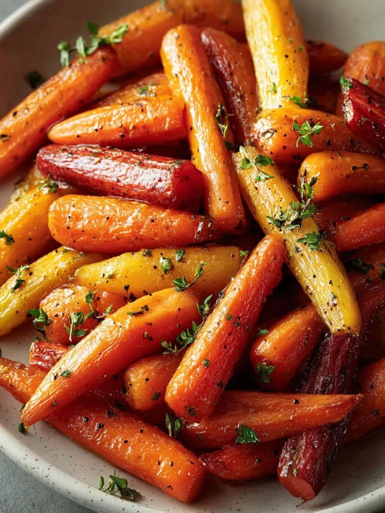 Delicious Honey Thyme Roasted Carrots (Simple Recipe) First Image