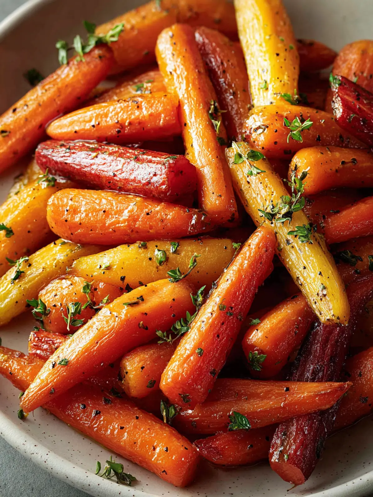 Delicious Honey Thyme Roasted Carrots (Simple Recipe) First Image
