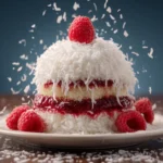 Raspberry Coconut Snowball Cake First Image