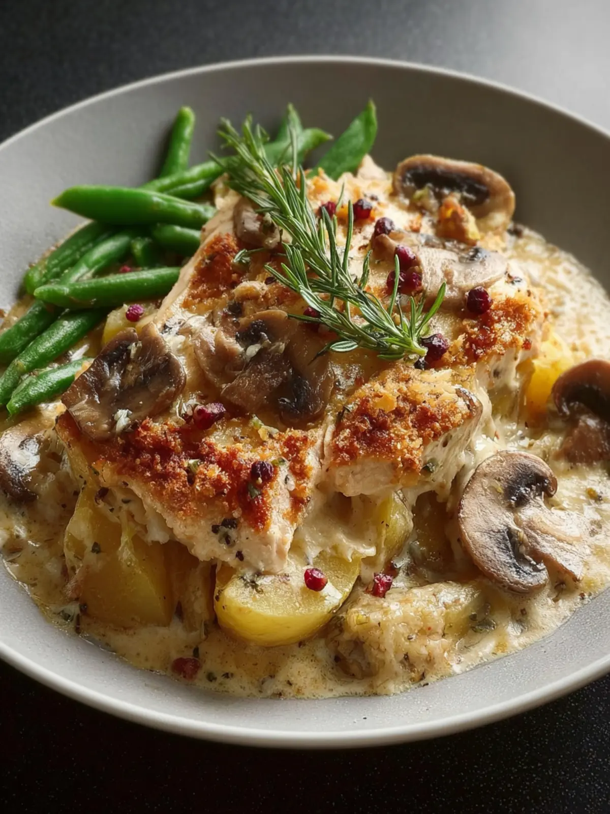 Potato Chicken Mushroom Casserole First Image