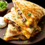 Best Cheese and Mushroom Quesadilla First Image