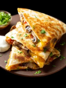 Best Cheese and Mushroom Quesadilla First Image